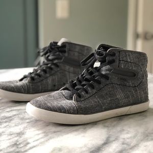 Gray Vans Slim High Tops